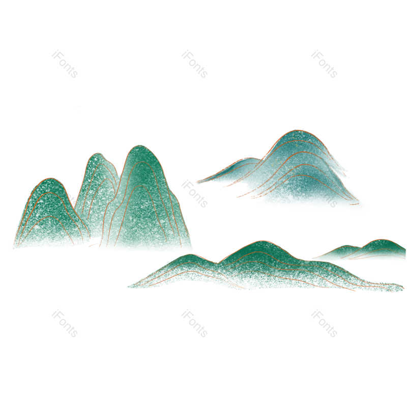 中国风图片,山脉元素,PNG,免抠素材